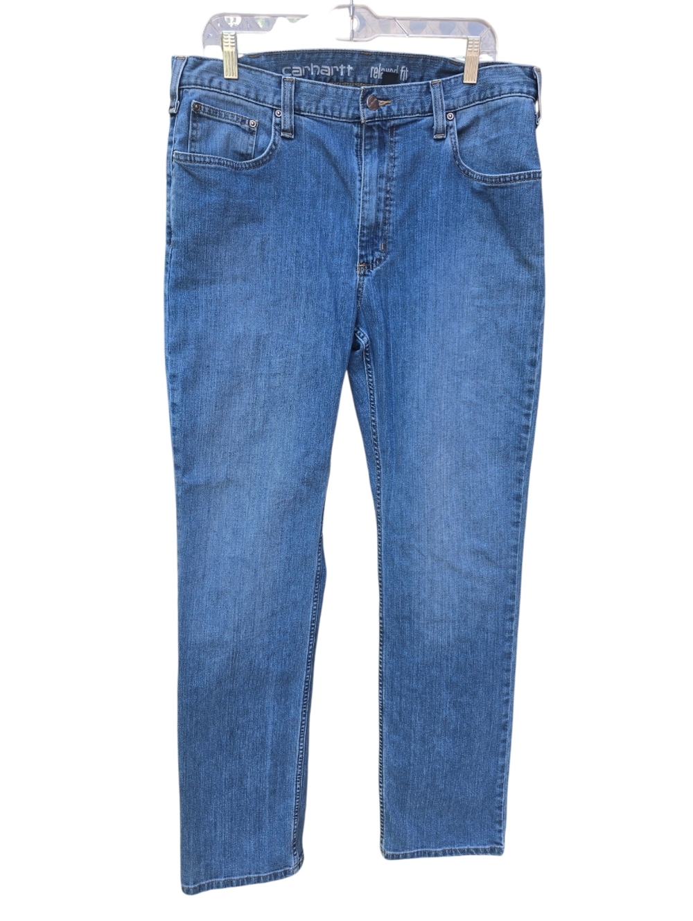 Carhartt Rugged Flex Relaxed Fit Medium Wash Blue Size 36x34